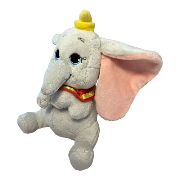 Disney Dumbo Plush Toy 10" Stuffed Elephant with Pink Ears Yellow Hat Soft Anima - Picture 3 of 5